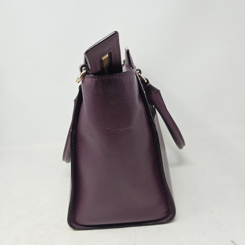 Kate Spade Plum Purple Leather Grove Street Lana Satchel Purse Handbag - Picture 3 of 16